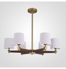 Люстра на штанге Jorgenson D85 White/Dark wood ImperiumLoft