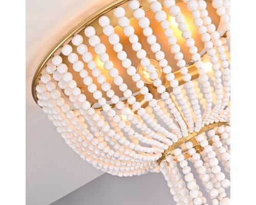 Потолочная люстра JACQUELINE CLEAR FLUSH-MOUNT brass