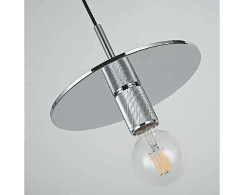 Подвесной светильник RH Utilitaire Disk Shade Pendant Silver ImperiumLoft