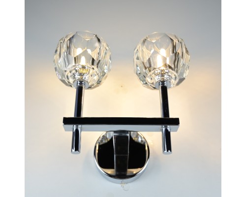 Бра  Boule de Cristal Double Sconce Chrome ImperiumLoft