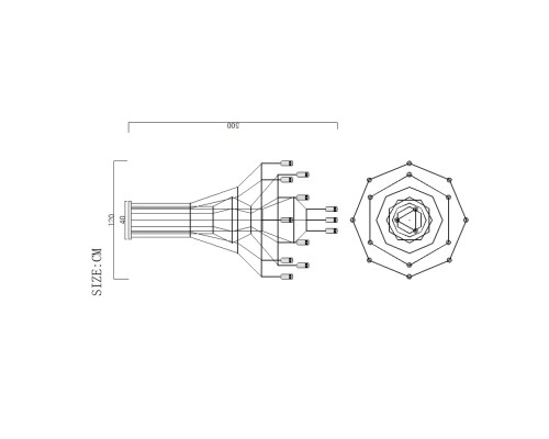 Люстра Via Wireflow Chandelier polyhedral 0315 Suspension lamp