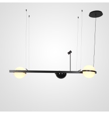 Реечный подвесной светильник PALMA Wall lamp 2 шара + 1 вазон горизонтальная ImperiumLoft