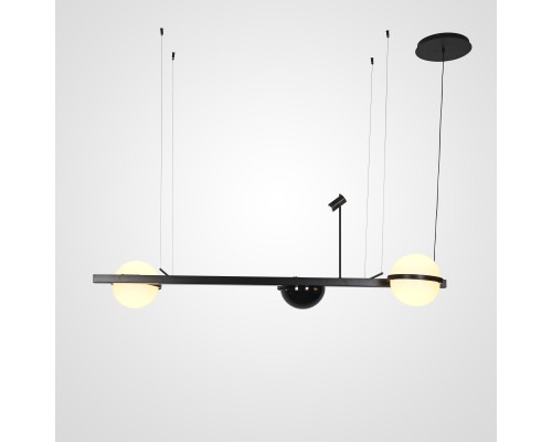 Реечный подвесной светильник PALMA Wall lamp 2 шара + 1 вазон горизонтальная ImperiumLoft