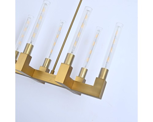 Люстра на штанге CANELLE Linear Chandelier 12 Modern Brass