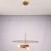 Люстра RH Utilitaire Disk Triple Pendant Brass ImperiumLoft