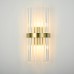 Бра Odeon Clear Glass Gold metal Wall Lamp ImperiumLoft