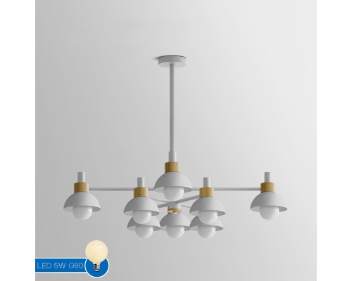 Люстра на штанге FANTA A 8 lights White ImperiumLoft