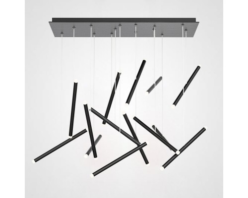 Подвесная люстра Dutti D0068 LED Chandelier Modern 14 black ImperiumLoft