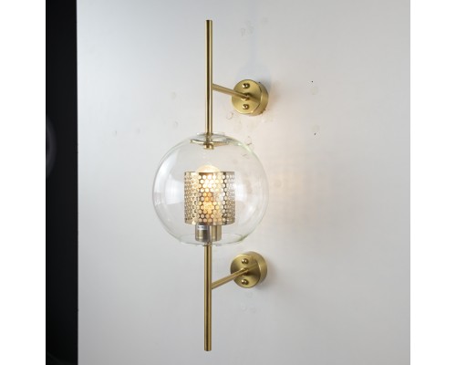 Настенный светильник CATCH WALL ball L55 brass