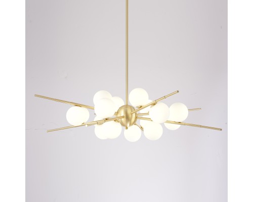 Люстра на штанге Cherry Bomb 16 balls Gold ImperiumLoft