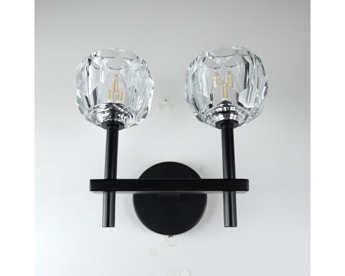 Бра Boule de Cristal Double Sconce Brass Черный