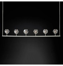 Люстра RH Boule De Cristal Linear Chandelier 6 Nickel ImperiumLoft