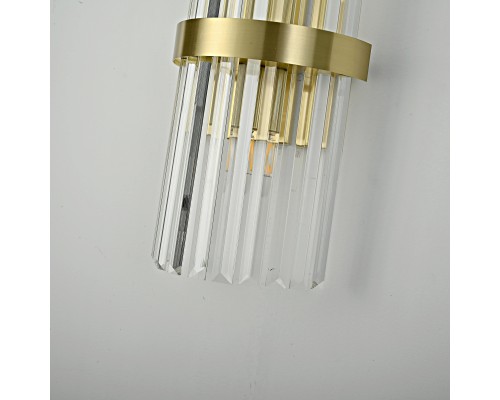 Бра Odeon Clear Glass Gold metal Wall Lamp ImperiumLoft