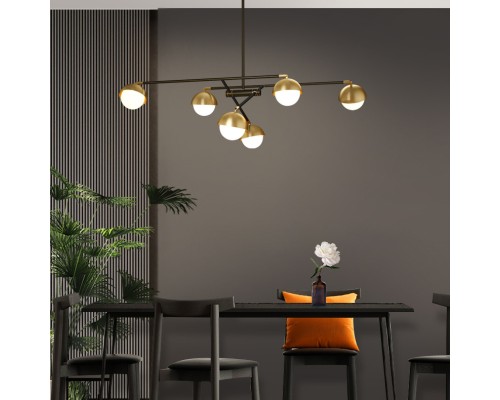 Люстра на штанге KENDALL L10 Black Gold ImperiumLoft