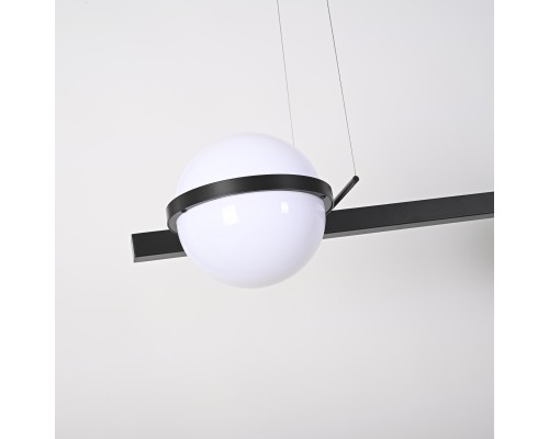 Реечный подвесной светильник PALMA Wall lamp 3 шара + 1 вазон горизонтальная ImperiumLoft