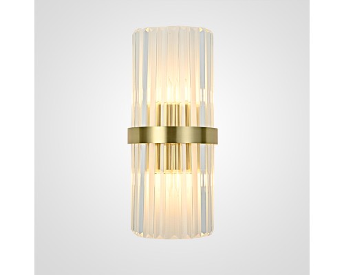 Бра Odeon Clear Glass Gold metal Wall Lamp ImperiumLoft