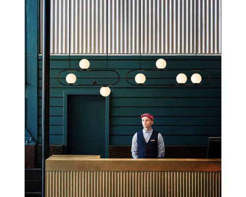 Подвесной реечный светильник HOOP L90 Bronze