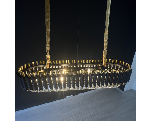 Подвесная люстра Empire Black Rectangular Chandelier Crystal ImperiumLoft