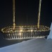 Подвесная люстра Empire Black Rectangular Chandelier Crystal ImperiumLoft