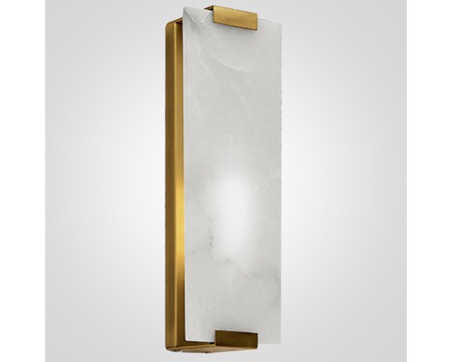Бра Marble Rectangle Wall Lamp Brass ImperiumLoft