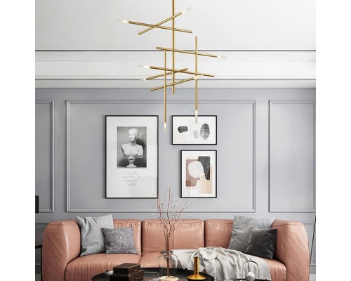 Люстра на штанге TRAVERSE H105 Gold ImperiumLoft