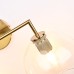 Бра RH Utilitaire Globe Shade Double Sconce Brass