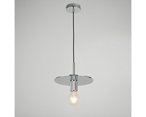 Подвесной светильник RH Utilitaire Disk Shade Pendant Silver ImperiumLoft