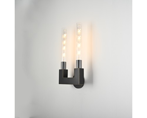Бра CANELLE wall lamp DOUBLE Sconces Black ImperiumLoft