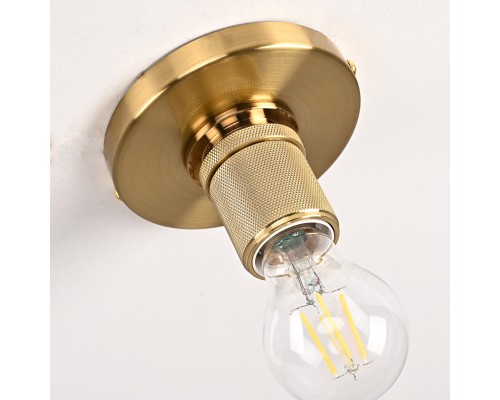 Потолочный светильник RH Utilitaire Socket Flushmount Brass ImperiumLoft