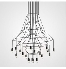 Люстра Via Wireflow Chandelier polyhedral 0315 Suspension lamp ImperiumLoft