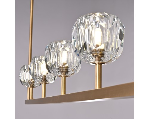 Люстра RH Boule De Cristal Linear Chandelier 5 Bronze