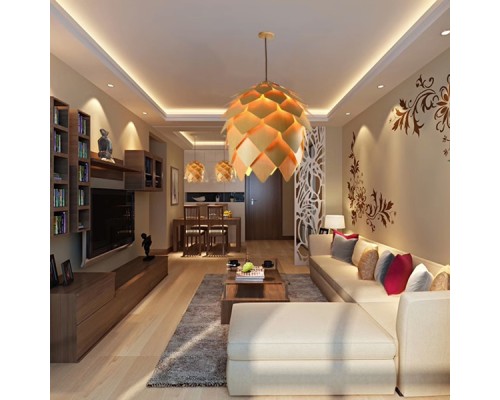 Подвесной светильник Crimea Pine Cone natural wood D20