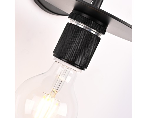 Бра RH Utilitaire Knurled Disk Shade Sconce Black