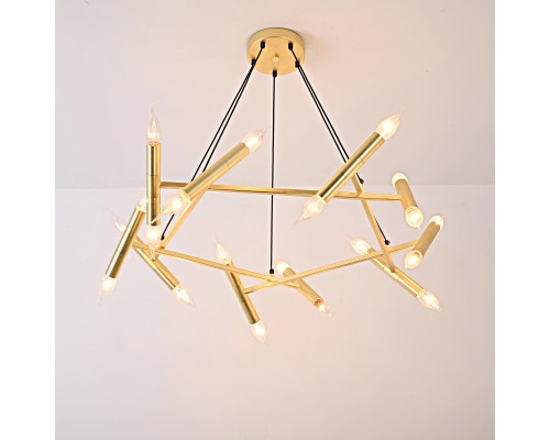 Подвесная люстра JONATHAN BROWNING Le Pentagone Chandelier 20 Light ImperiumLoft