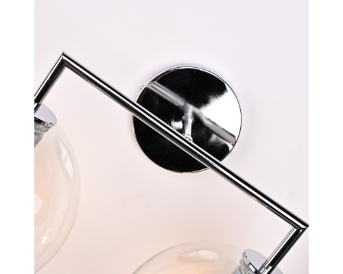 Бра RH Utilitaire Globe Shade Double Sconce Silver