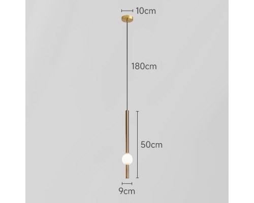 Подвесной светильник WAND VRT A H50 Brass ImperiumLoft