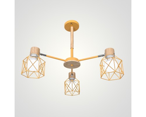 Потолочная люстра CORF B3 Yellow 3 lamps ImperiumLoft