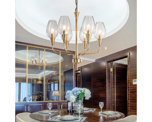 Подвесная дизайнерская люстра Viola 8 Синий