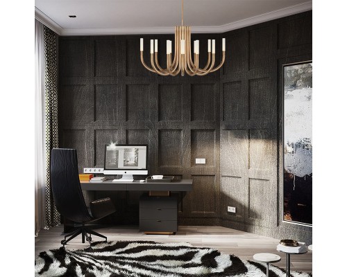 Люстра на штанге LAURA D100 Brass ImperiumLoft