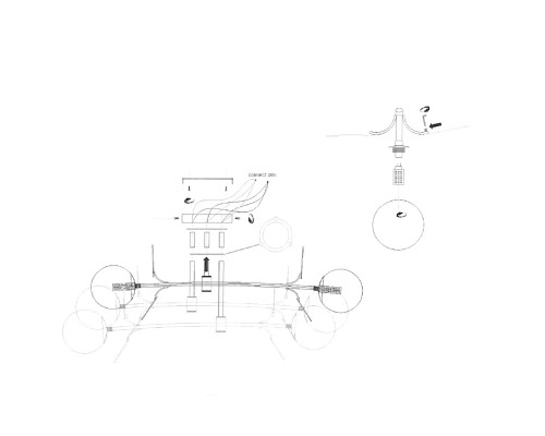 Потолочная люстра Light of MATISSE B D80 Black Multicolor ImperiumLoft