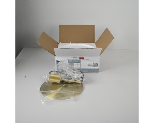 Подвесной светильник RH Utilitaire Disk Shade Pendant Brass ImperiumLoft