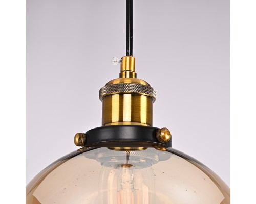 Подвесной светильник Loft Clear Glass Sphere Cloche Дымчатый ImperiumLoft