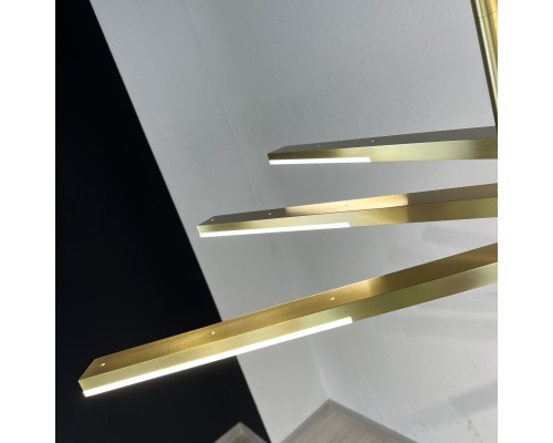 Люстра на штанге ORTON на 3 D96 Gold