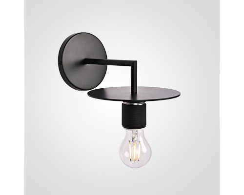 Бра RH Utilitaire Knurled Disk Shade Sconce Black