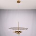 Люстра RH Utilitaire Disk Triple Pendant Brass ImperiumLoft