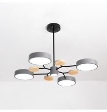 Люстра на штанге MEADE 5 lamps Grey ImperiumLoft