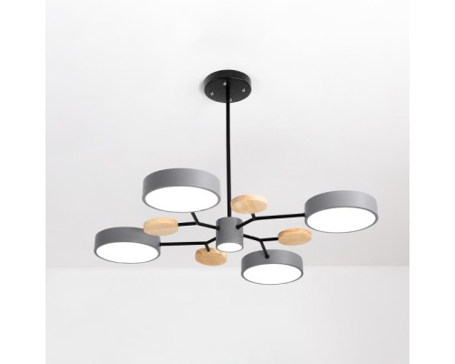 Люстра на штанге MEADE 5 lamps Grey ImperiumLoft