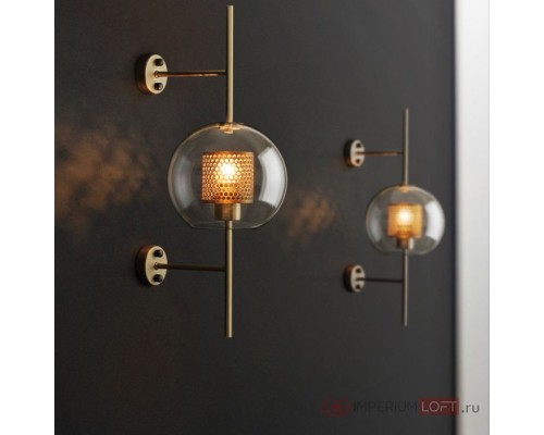 Настенный светильник CATCH WALL ball L58 brass ImperiumLoft