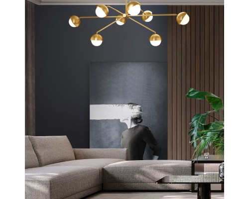 Люстра на штанге KENDALL L10 Black Gold ImperiumLoft