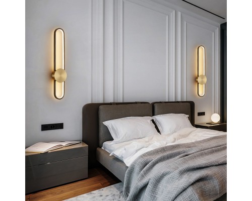 Настенный светильник HEIDY L H90 Brass Black